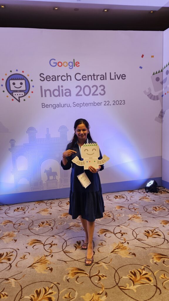 Divya Mistry at Google Search Central Live at Bengaluru 2023