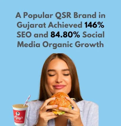 QSR Brand in Gujarat Achieved SEO and Social Media Organic Growth with the help of iVIPANAN digital marketing agency in Surat